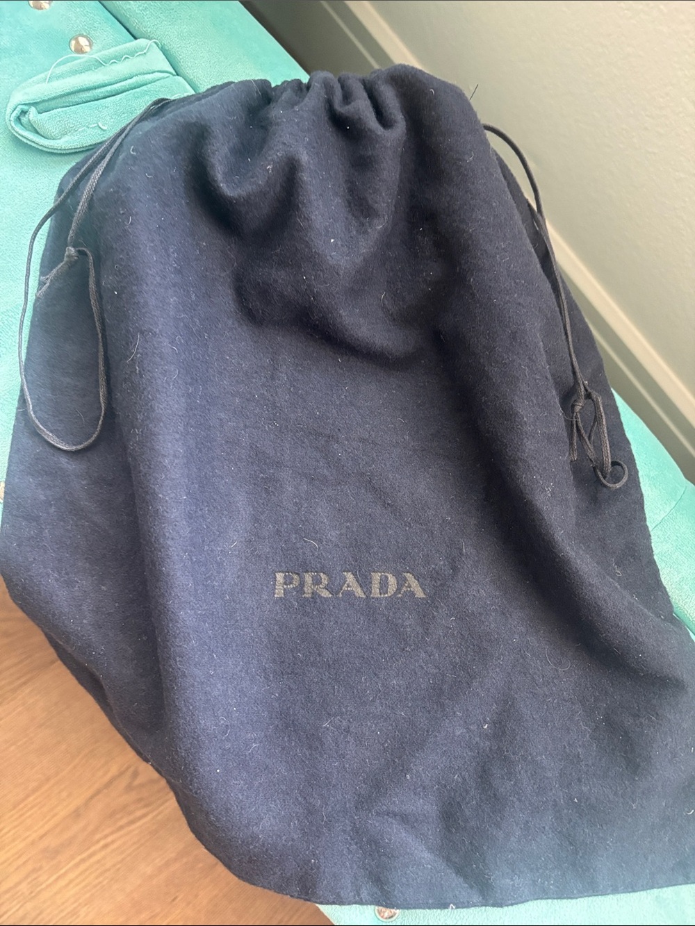 Prada Black Drawstring Dust Bag